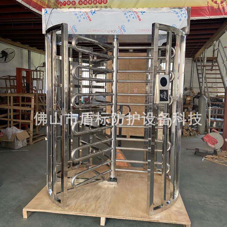 栅栏全高转闸小区出入口安装不锈钢可进可出智能刷卡人行通道门