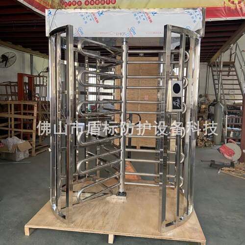 栅栏全高转闸小区出入口安装不锈钢可进可出智能刷卡人行通道门