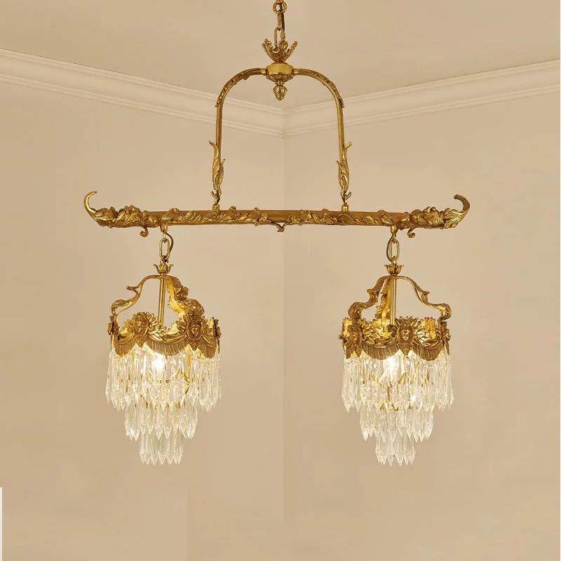 法式全铜水晶灯吊灯长形奢华大气餐厅复古卧室灯欧式别墅吧台灯具,基础建材,脚轮/万向轮,淘宝优惠券,粉丝福利购,淘宝优惠卷