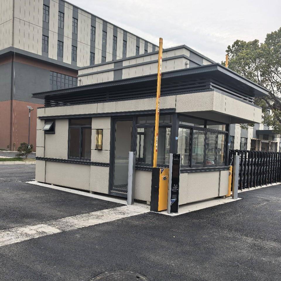 真石漆岗亭门卫室工厂大型门房值班室带住人休息室厕所传达室成品