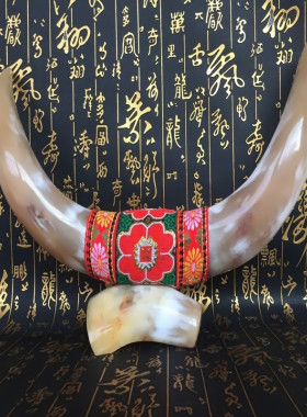 精品牛角动物摆件工艺酒饭店复古怀旧办公室装饰饭店股市商务礼品