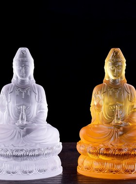 佛像古法琉璃观音佛像太子货黄财神金刚座佛塔摆件宝瓶观音佛包邮