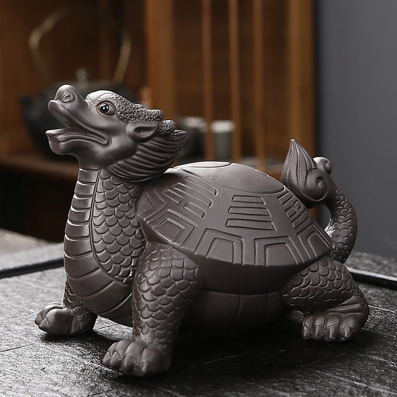 招财龙龟紫砂茶宠可养手工茶玩茶桌茶盘茶台装饰精品摆件茶具配件