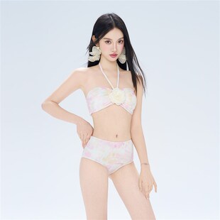 花房姑娘2025新款 高级感分体显瘦游泳衣度假风 性感比基尼泳衣女款