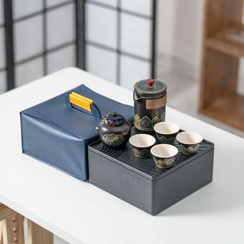 功夫小号茶水茶壶泡茶分离四旅行一壶神器收纳包随身三杯家用茶具