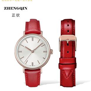 朗动表带 适用Casio卡西欧Sheen手表带真皮卡西欧表带牛皮男女