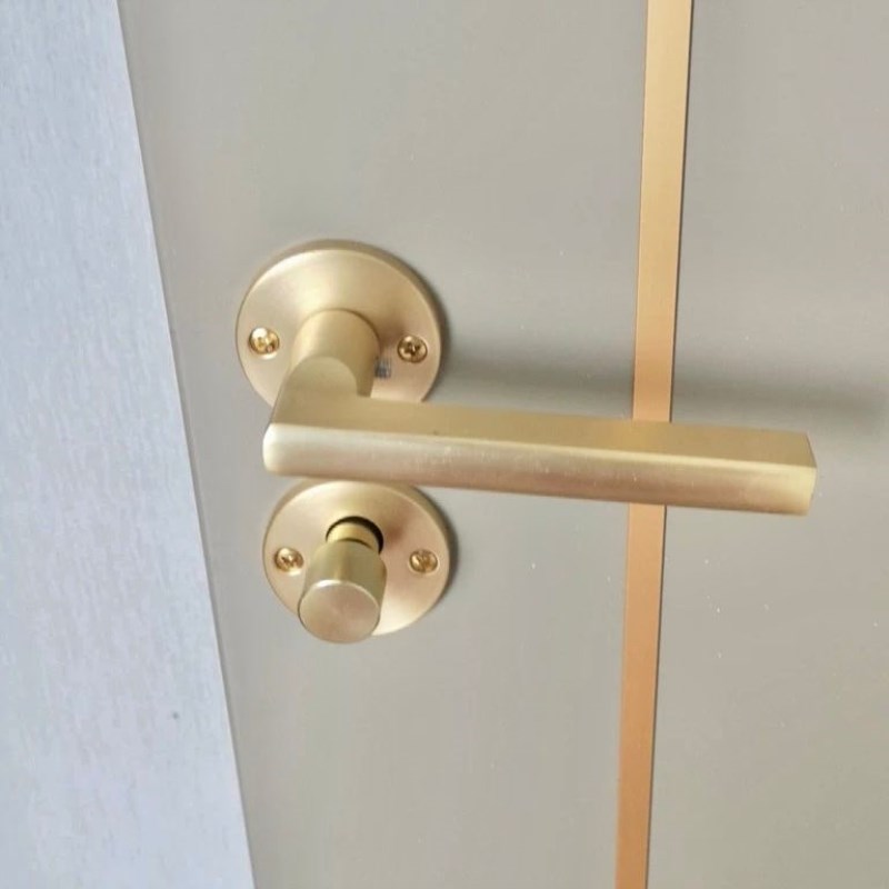 木门锁黑色门把手锁具房门锁家用室内卧室门锁静音磁吸锁房间