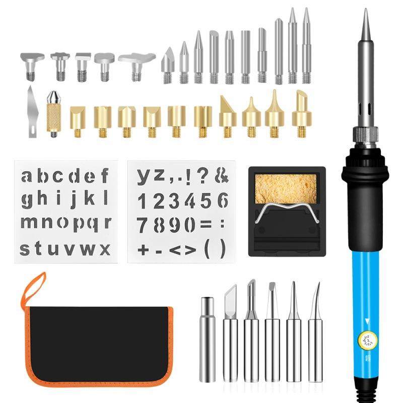 外贸37件套调温电烙铁套装雕刻工具套装雕刻烙画烙铁烫画工具,纺织面料/辅料/配套,纺织机械配件,淘宝优惠券,粉丝福利购,淘宝优惠卷