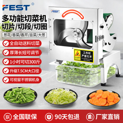 FEST商用切葱机电动小型韭菜芹菜豆角段大葱沫辣椒圈切葱花机商用
