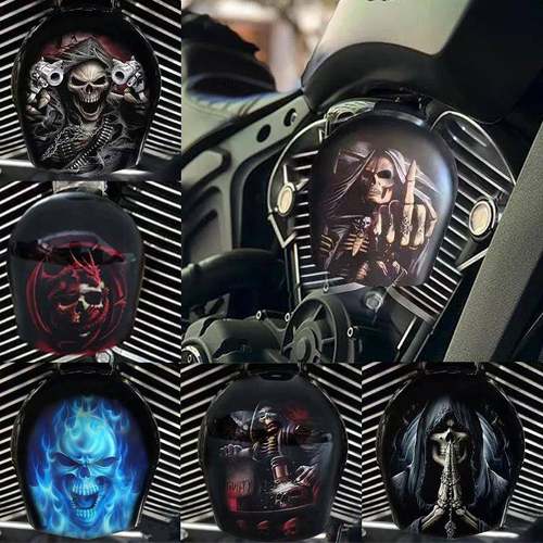 HarleyCustomMade万圣节装饰牛铃喇叭罩创意机车喇叭罩挂件