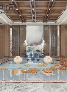 亚克力摆件荷叶金属荷花酒店水景荷叶荷花雕塑水池水景荷花摆件