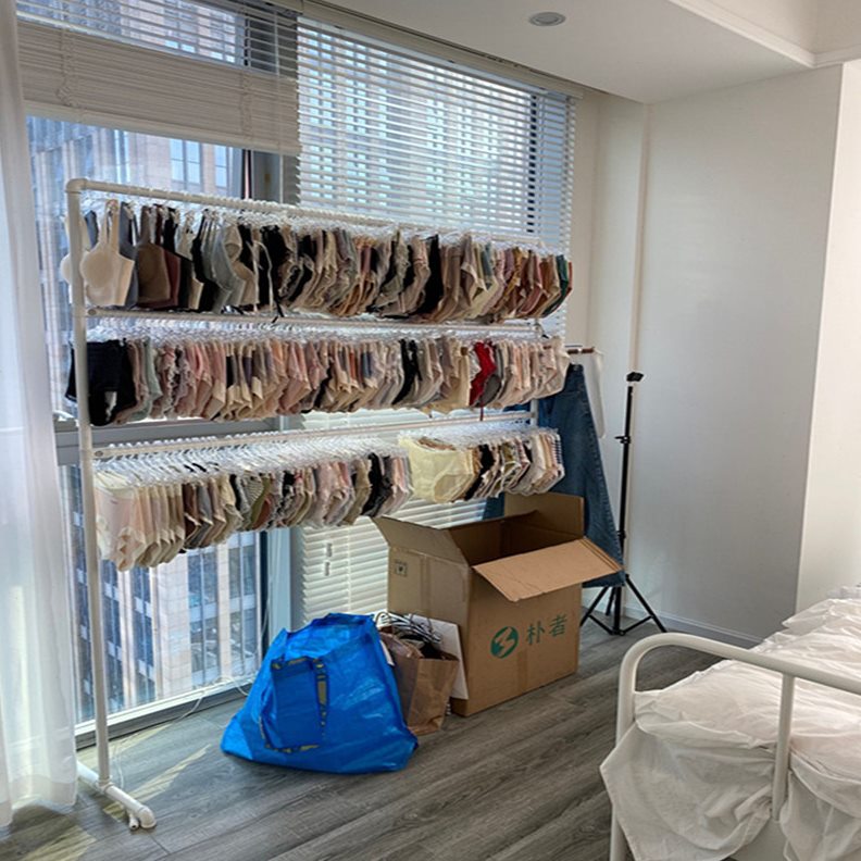 挂衣架水管架落地双层婚纱架展示加粗铁艺服装店服装架龙门架复古
