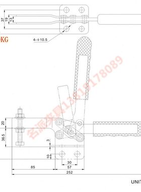 快速夹钳1MC25紧-G  平M0122P38器快速夹具H CH式 夹