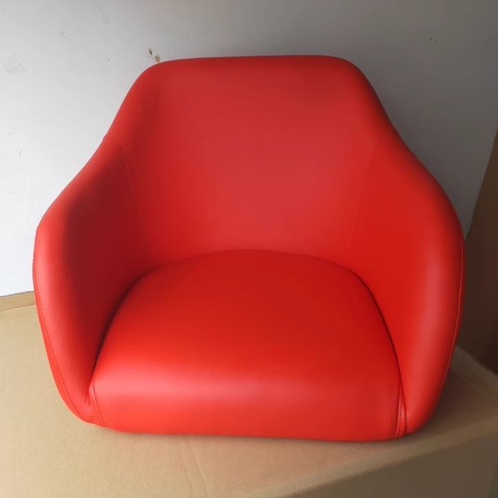 接待造革简约舒适会客休闲椅椅电脑椅办公椅家用椅咖啡转椅人轻奢