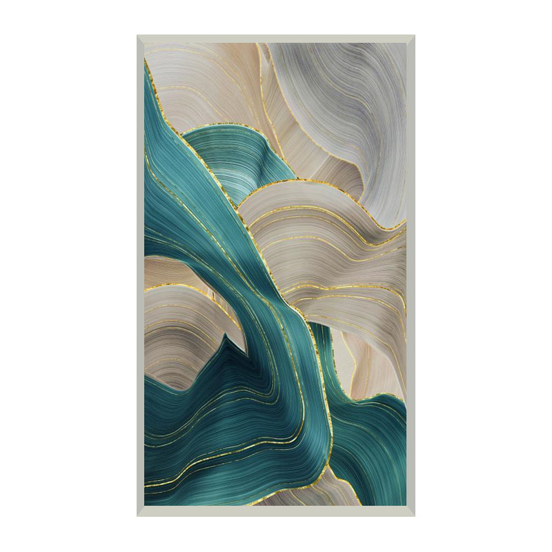 北欧简约现代玄关过道背景墙壁纸抽象走廊装饰画油画艺术竖版墙布图片