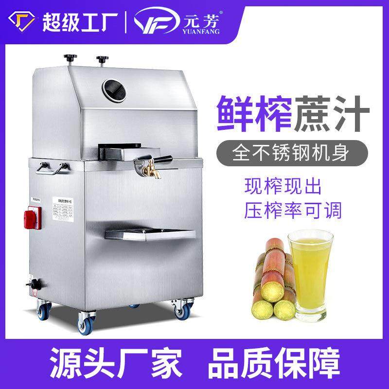 元芳商用立式甘蔗榨汁机压榨机蓄电瓶全自动铜线电机压榨机甘蔗机