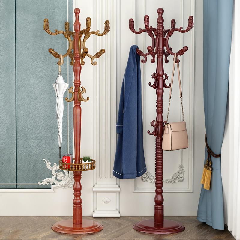 实木衣帽架落地卧室挂衣架单杆立式家用客厅简约现代衣服架子新品