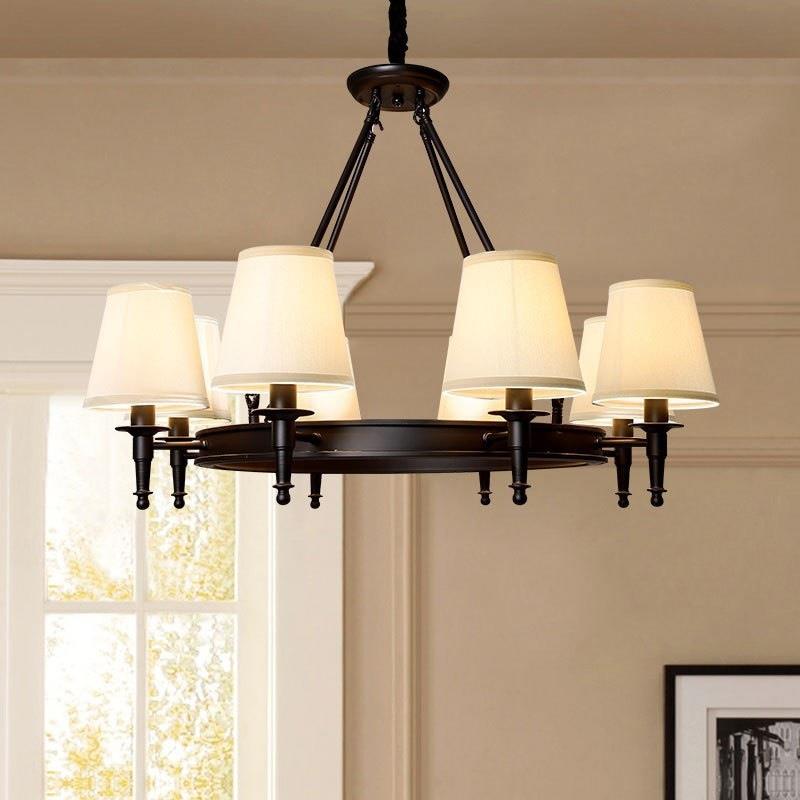 美式乡村简约欧式客厅主灯大户型餐厅卧室复古铁艺美式吊灯其他