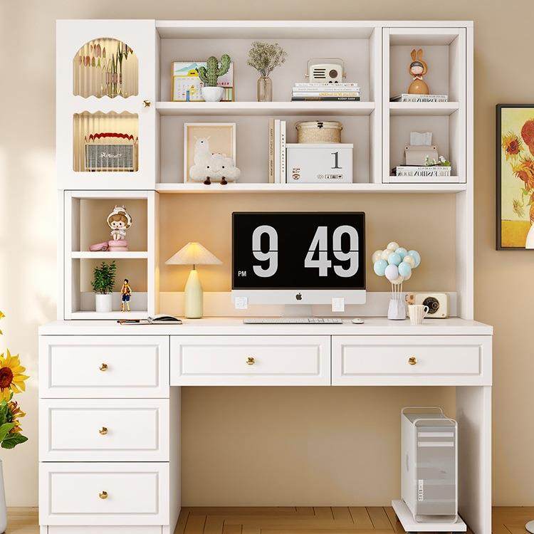 实木书桌书架一体桌书柜组合小户型卧室家用学生写字桌儿童学习桌,家装灯饰光源,其它灯具灯饰,淘宝优惠券,粉丝福利购,淘宝优惠卷