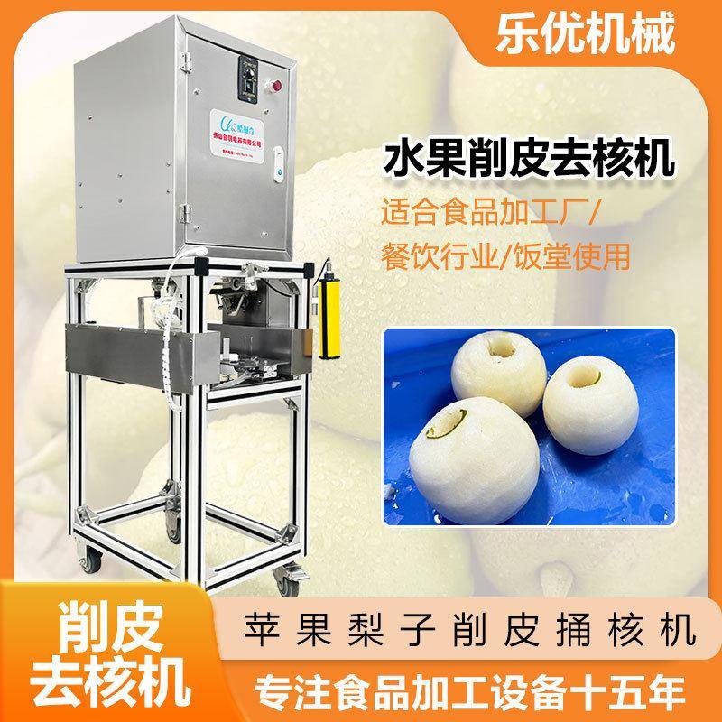 r头加工苹果去皮取芯切片机小型去皮捅芯切片削皮切瓣一体机