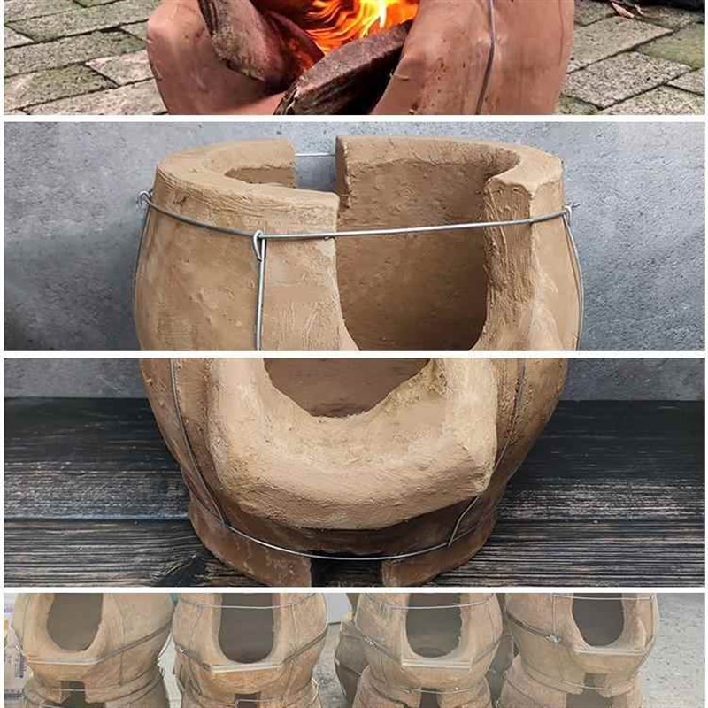 手工柴火泥炉土菜馆炖肉煨菜炭炉火锅灶餐具商用户外围炉煮茶土炉