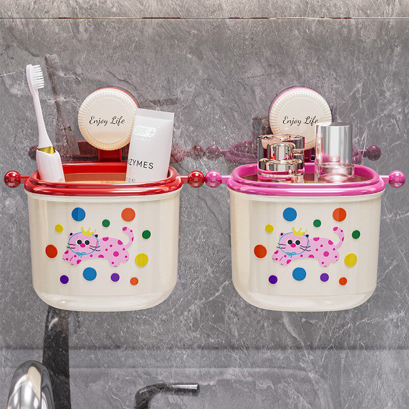 吸盘垃圾桶壁挂式卫生间收纳厕所可爱高颜值迷你小号桌面悬挂纸篓