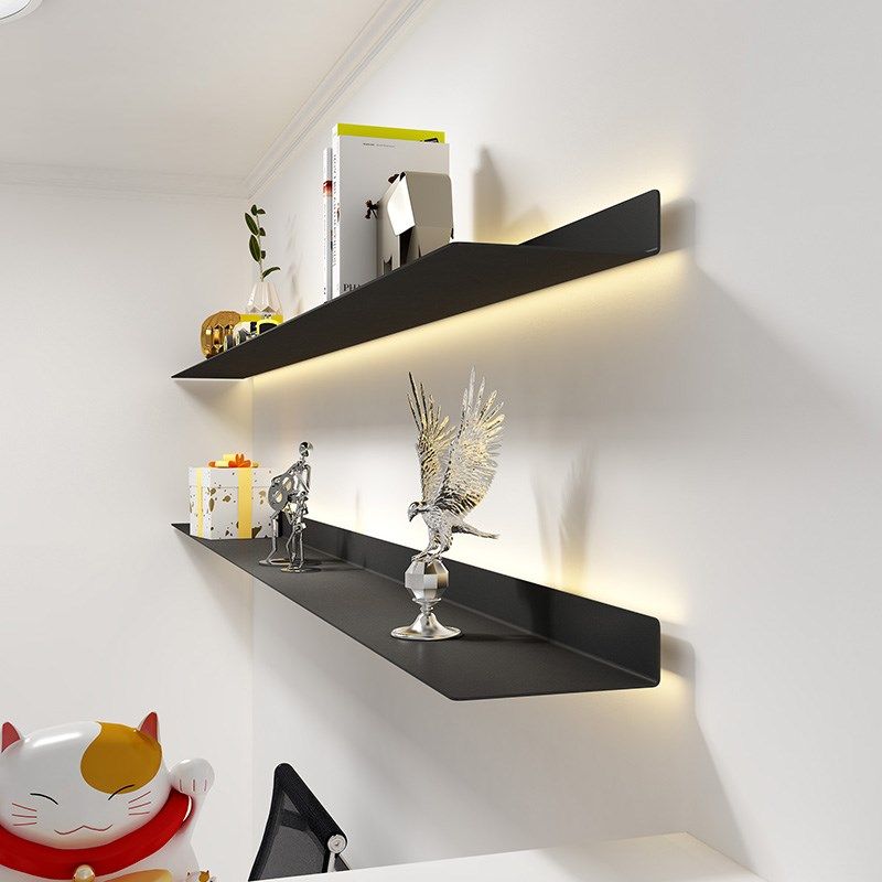 发光层板LED置物架收纳壁挂墙展示L型搁板书架带灯金属隔板钢板,住宅家具,搁板/置物架/家用陈列架,淘宝优惠券,粉丝福利购,淘宝优惠卷