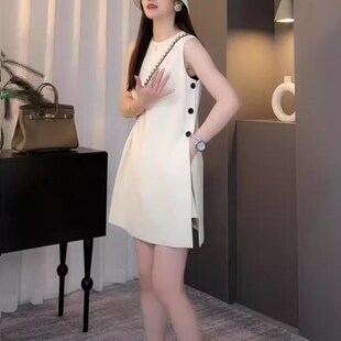 时髦洋气春夏季套装女设计感2025新款无袖连衣裙背心裙短裤两件套
