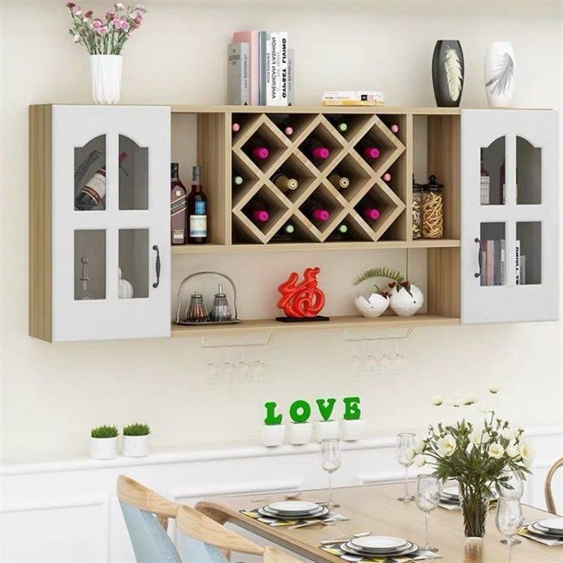 定制创意酒柜吊柜壁挂墙壁红酒架置物架 简约餐厅壁柜储物柜挂柜,住宅家具,酒架,淘宝优惠券,粉丝福利购,淘宝优惠卷