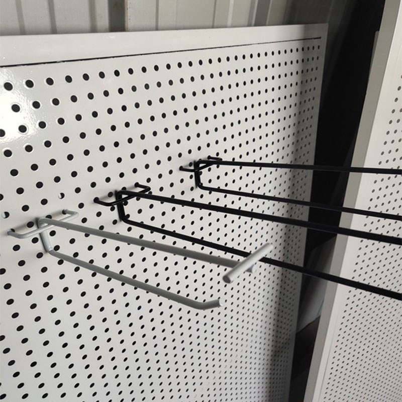 现货速发洞洞板挂钩超市货架三叉挂钩白色黑色三角多孔板双线多尺