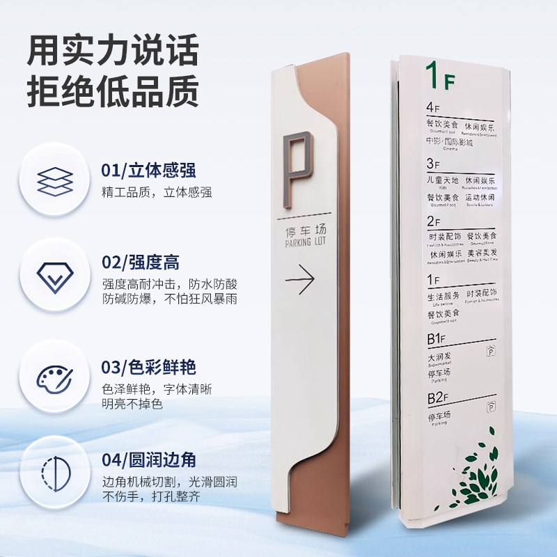立式导向牌商场公园指示牌大型不锈钢停车场导视牌指引牌支持定制
