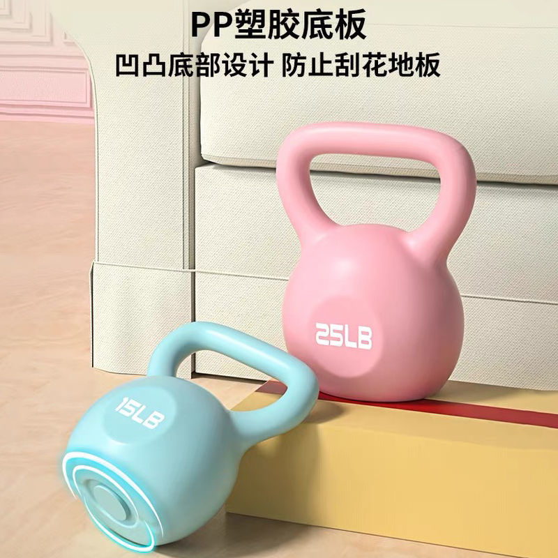 壶铃小哑铃女士健身家用深蹲器材竞技提壶亚铃瘦手臂练臂肌5-20磅