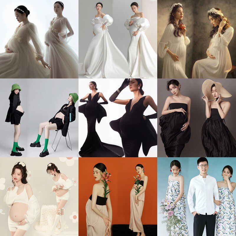 新款韩版孕妇主题服饰影楼孕妇写真服装拍照摄影时尚艺术拍照衣服