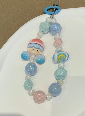 ins风珠珠手链串珠链条挂件手机