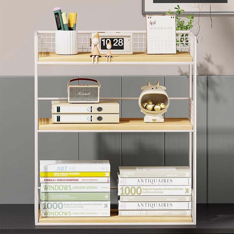 桌面置物架办公室工位多层文件收纳柜子家用卧室书本杂志整理书柜