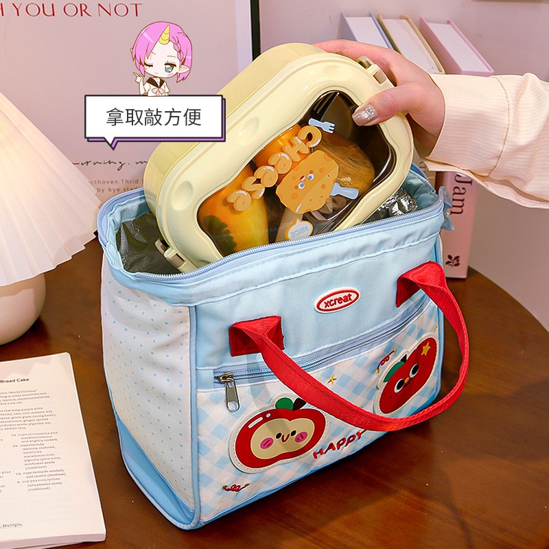 多巴胺保温饭盒袋子手提大容量加厚铝箔学生上班族带饭的便当餐包