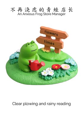 治愈浇水青蛙车载夏天日式小摆件迷你桌面装饰礼物庭院阳台摆件
