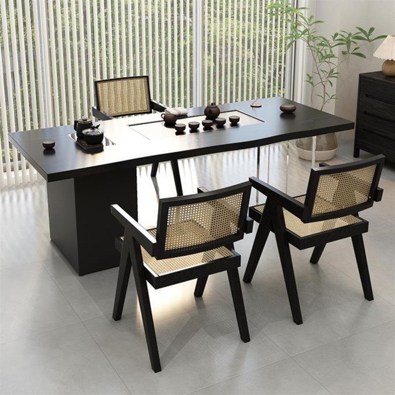 新中式实木茶桌椅组合现代简约轻奢办公室茶室家用泡茶台高端家具