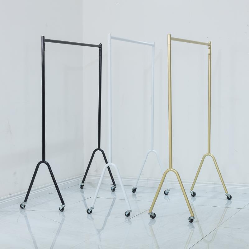简约服装店展示衣架落地童装龙门挂衣单杆卖衣服移动带轮子