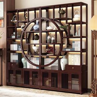 博古架中式茶具置物架客厅非实木多宝阁古董展示架高端轻奢摆件架