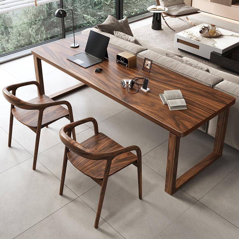 南美胡桃木家用客厅学生书桌工作台书房书法桌商用接待洽谈桌椅