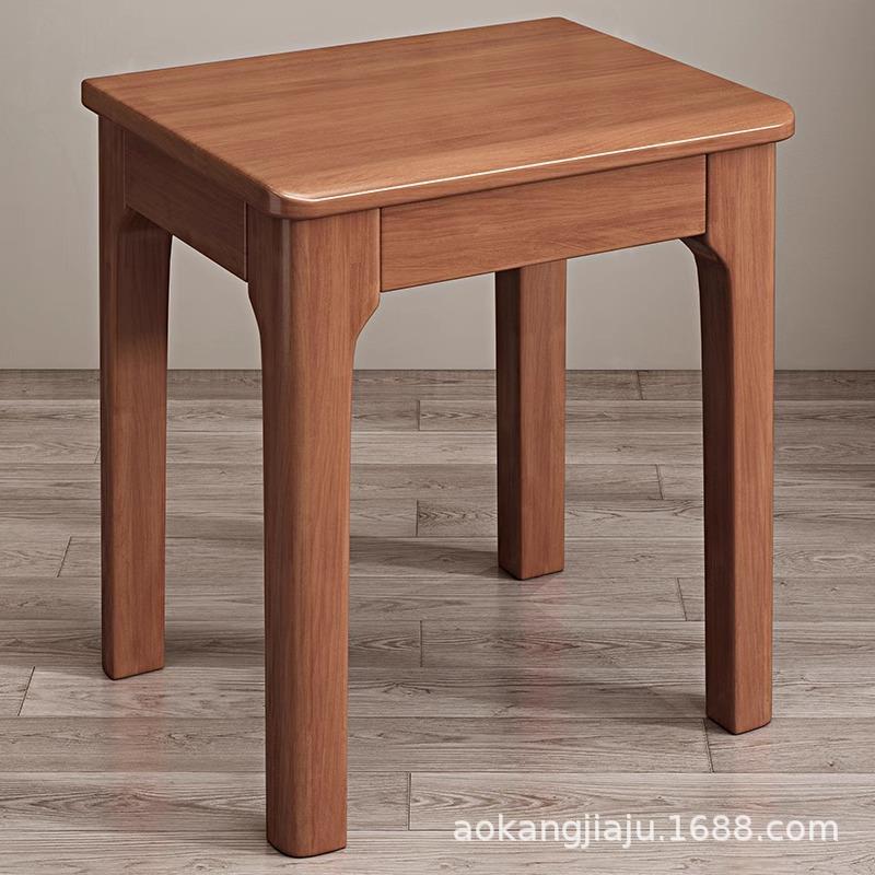 全实木凳子家用方凳小板凳现代简约餐厅餐桌椅子餐椅书桌木头矮凳