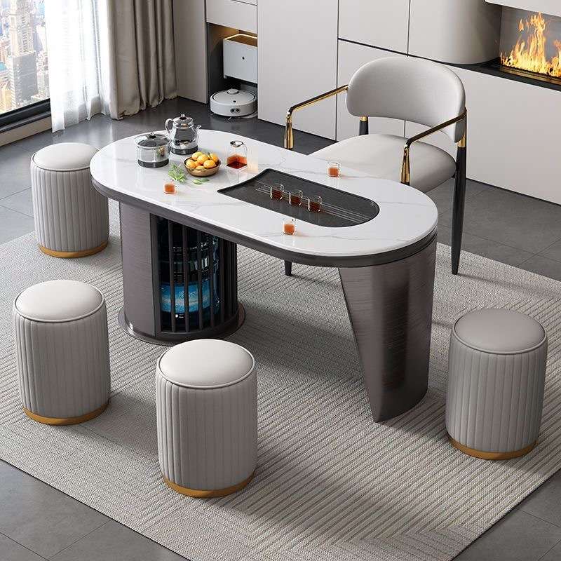 轻奢岩板家用茶具茶台一整套阳台小型茶桌椅组合现代简约客厅茶几