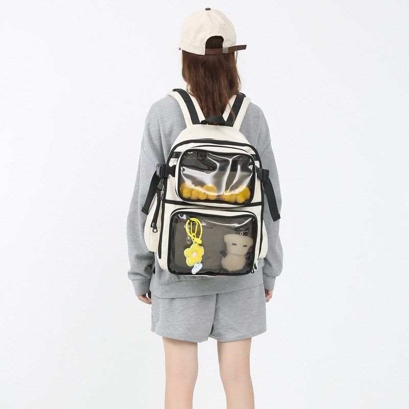 二次元大容量痛包 日系休闲简约双肩包学生多功能情侣书包电脑包,箱包皮具/热销女包/男包,双肩背包,淘宝优惠券,粉丝福利购,淘宝优惠卷