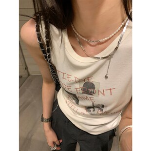 区区欧阳双层叠戴珍珠项链女设计感小众配饰高级感气质轻奢锁骨链