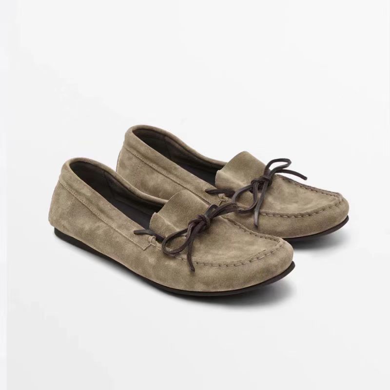 MD一脚蹬男士反绒皮乐福鞋