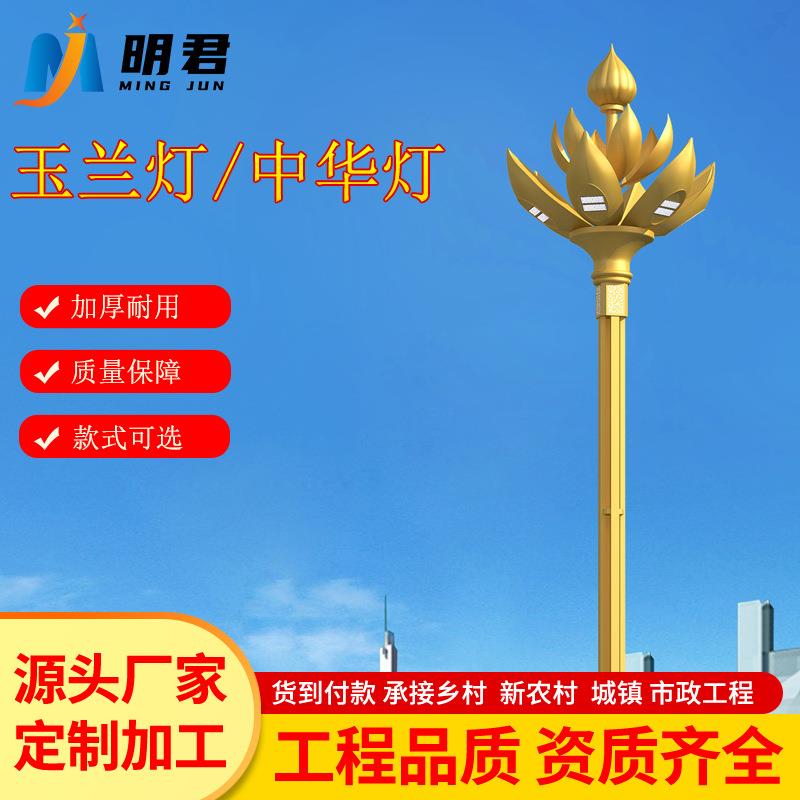 中华灯8米10米12米玉兰灯市政道路照明景观灯户外LED广场高杆灯批