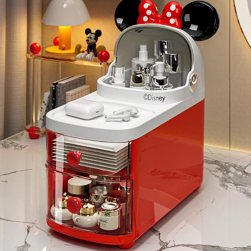 桌面收纳盒抽屉式学生宿舍文具整理盒办公室杂物整理箱带盖置物架