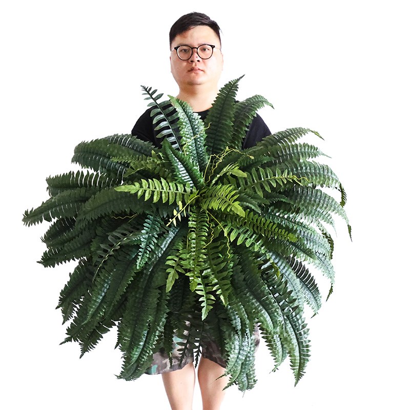 仿真波士顿蕨盆栽长叶假绿叶室内长藤厥垂吊兰植物商业空间造景草