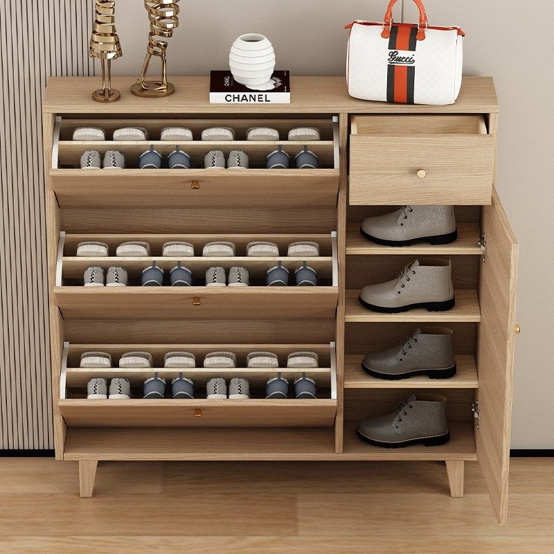 超薄鞋柜实木入户大容量家用门口小户型翻斗新中式简约现代门厅柜,住宅家具,鞋柜,淘宝优惠券,粉丝福利购,淘宝优惠卷